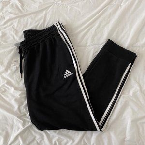 NWT ADIDAS Men's 3-Stripe Jogger Pants in Black Size 2XL (XXL) MSRP $50